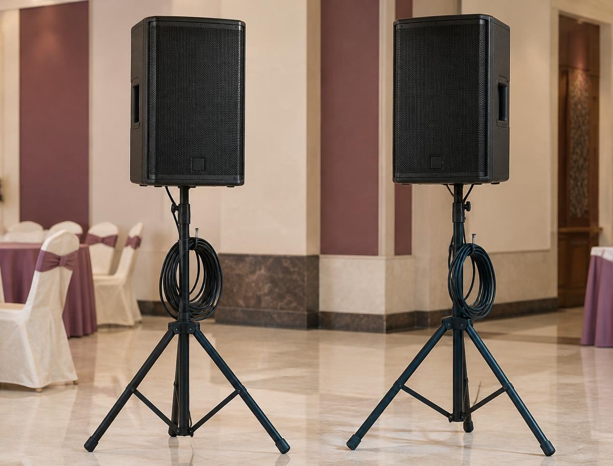 Illustrative sound equipment for half-saree ceremony sound systems
